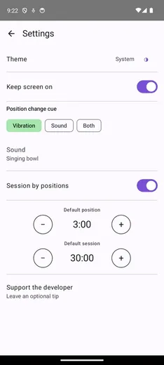 Phone settings